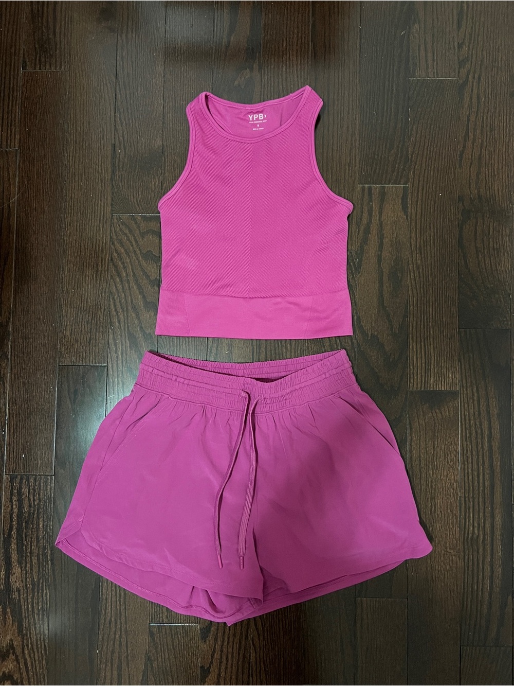 Abercrombie & Fitch Hot Pink Athletic Tank and Drawstring Shorts